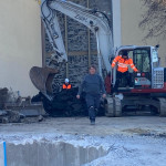 Der Parkplatz wird abgebaut